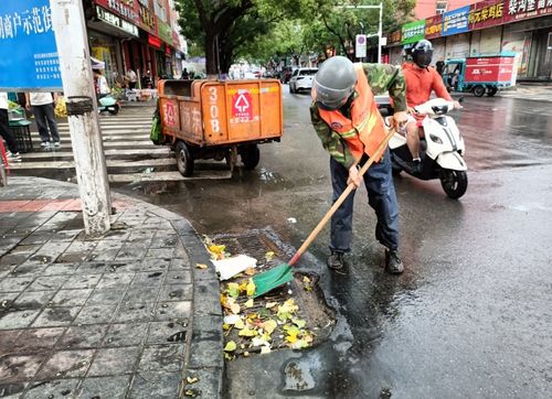 雨后全力保潔，守護城市容顏